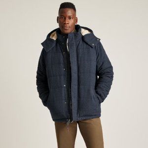 Bonobos Italian Wool Puffer Jacket (Navy, Large)